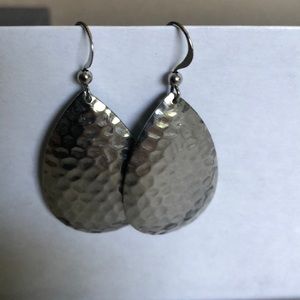 Hammered Silver Earrings
